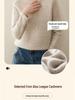 Autumn Winter Cashmere Knit Base Layer: Soft, Comfortable, Saddle Shoulder, Round Neck Shirt