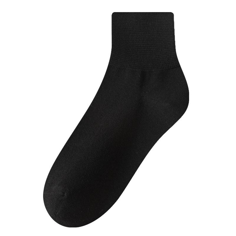Women's Odor-Resistant Thin Cotton Summer Socks - Loose Cuff, Postpartum Comfort, Solid Color Mid-Calf Dopamine Style.