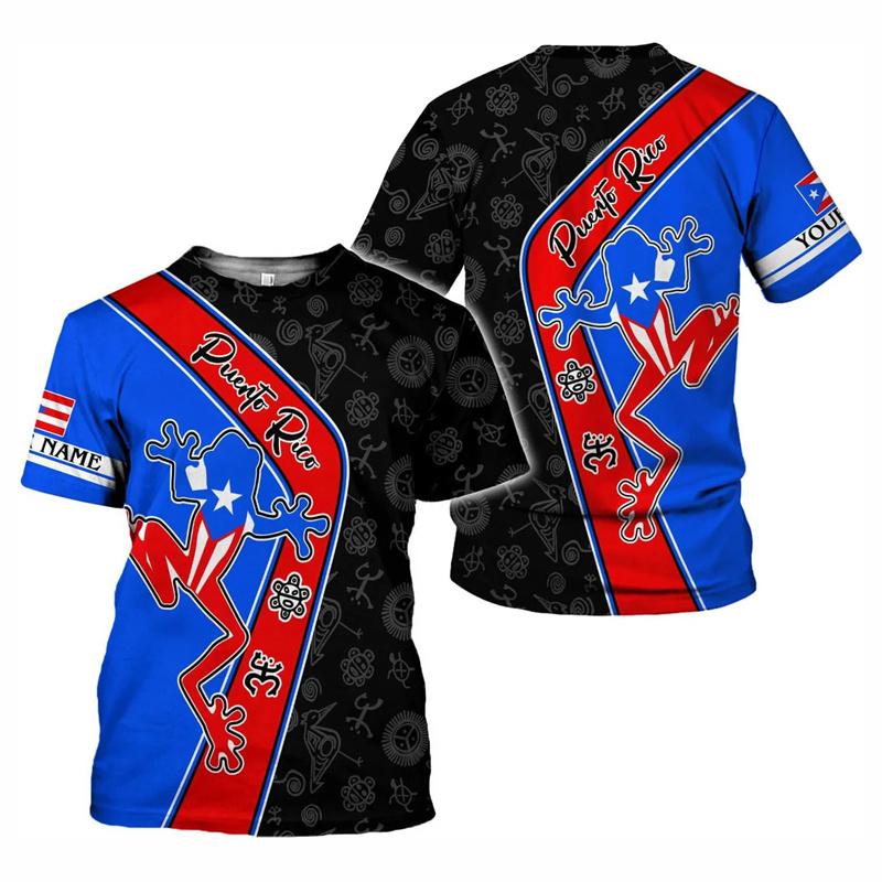 Puerto Rico Flag Graphic T-shirt Men 3d Printed T Shirt Children Short Sleeves