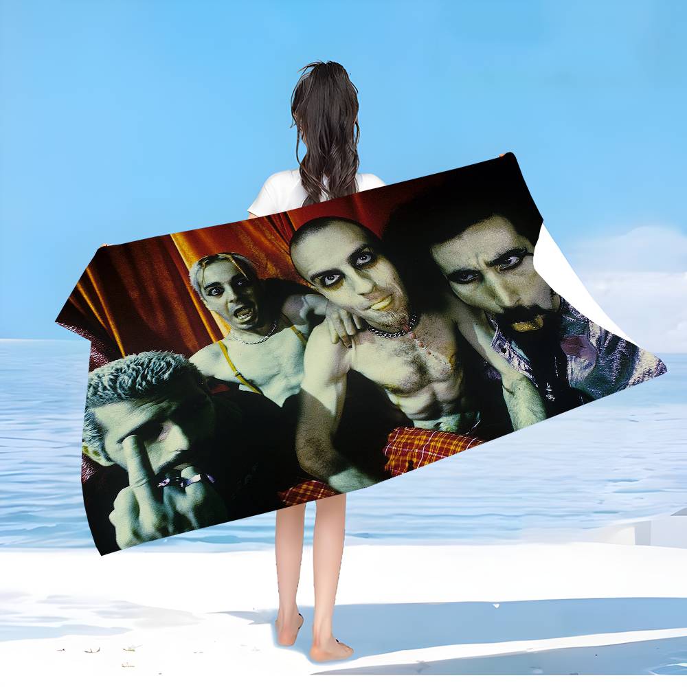 S-System of a D-Down Band Microfiber Beach Towel Absorbent Quick dry Soft Yoga Swimming Resort Mountain Climbing Towel