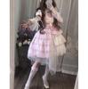 SSUPTEMBER II Princess Lolita Jumper JK High School Girl Cosplay Short Mori Costume School Events Dress, Skirt, Uniform, Costume, Sleeves, Dreamy,