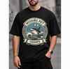 Missing Pet Chomp Shark Graphic Crew Neck Casual Unisex T-Shirt Short Sleeve Tee Top