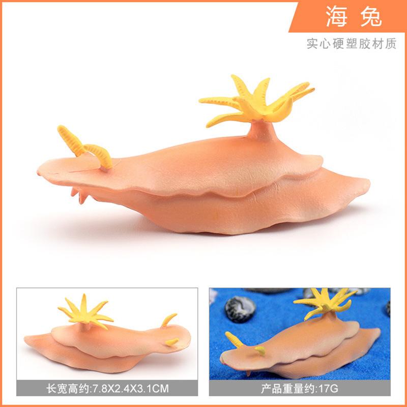 Simulation Of 3 Solid Marine Animal Models Sea Rabbit Squid Green Spotted Squid Static Model Toys