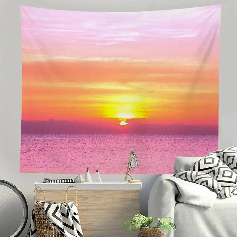 Tapestry Beautiful Small Fresh Blue Sky and White Clouds Background Room Living Room Personalized Home Decoration Hanging Cloth