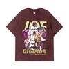 275 GSM Washed T-shirts 100% Cotton Digimon V4 Gomamon Print Unisex Heavy Cotton T Shirt