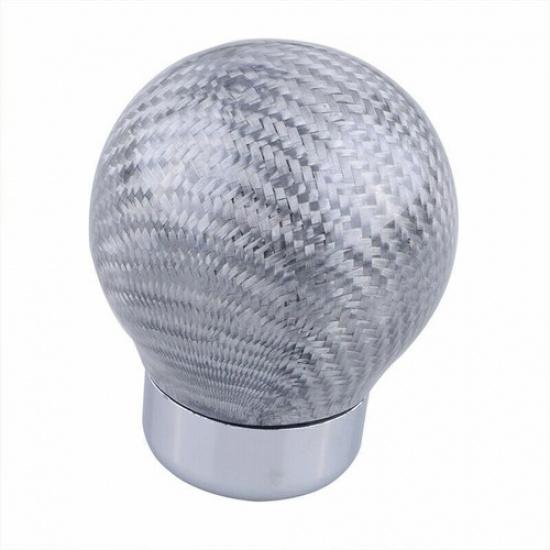 Carbon Fiber w/ adpaters MT Manual Gear Shift Knob Stick Resin Round Ball Shape`