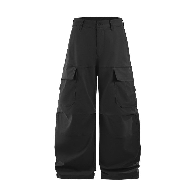 American Street Style Retro Large Pocket Wide-Leg Cargo Pants for Men and Women 2025 Autumn Trendy Brand Loose Durable Casual Long Pants
