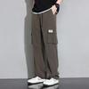 Men's Summer Section Thin Section Loose Plus Size Straight Trousers Men's Draped Wide-leg Casual Trousers Work Trousers