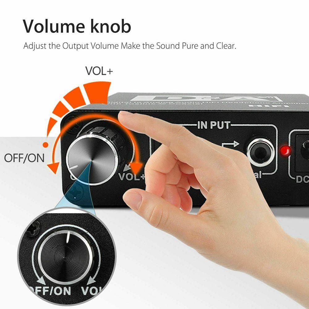 Toslink DAC Digital To Analog Audio Converter  for DVD/Home Theater System/AV Amplifier