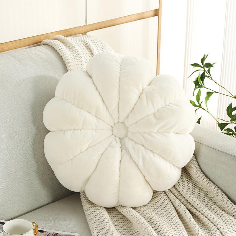 Nordic Small Bunny Fur Pumpkin Seat Cushion For Living Room Decor And Office Comfort