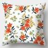 Flower Pillowcase Square Sofa Pillow Cover Watercolor Flowers Cushion