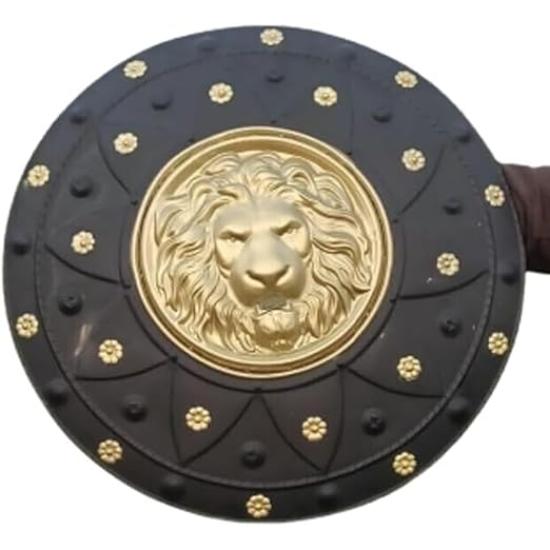 

Рыцарский доспех, щит, средневековый лев, лицевой щит, железный сплошной стальной круглый щит