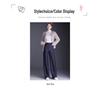 2025 Autumn/Winter High-Waisted Plus Size Straight-Leg Women's Pants - Elastic Waist, Comfortable, Casual, Draping Fashion Trend.