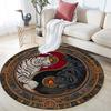 Double Tigers pattern round rug,Carpet Rug for Living Room Bedroom Playroom ,Non-slip Floor Mat,Holiday Gifts and Birthday Gifts.