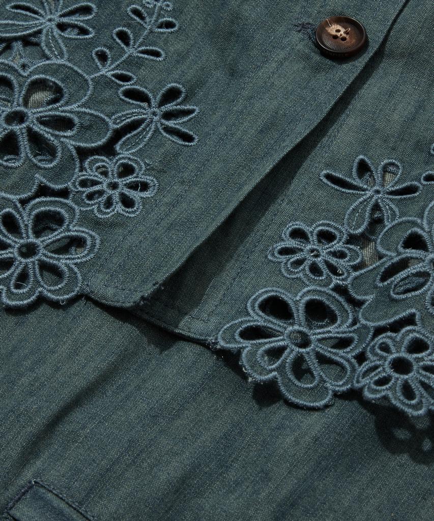Penfield Laser-Cut Embroidery Skirt Sky Blue_Fs2Ws36F