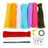 800 Pcs 8 Colors Pipe Cleaner Bulk Craft Flower Making Kit Pipe Cleaners Bouquet Kit with 150 Pcs Stamens 3 Pcs
