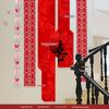 Double Happiness Wedding Stair Decor: Groom & Bride Side Pendant