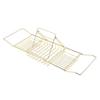Bandeja para Banheira de Chuveiro Aço Inoxidável Expansível Rack Sobre a Banheira com Suporte para Telefone para Sabonete Shampoo Bolas de Banho Dourado