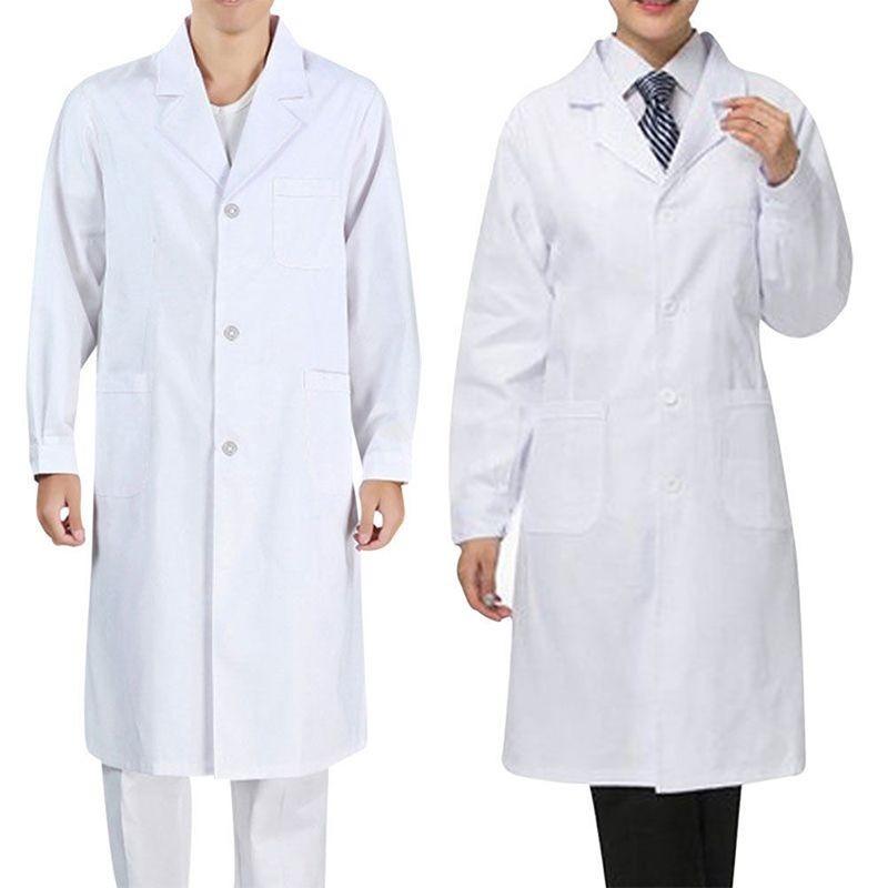 Clothes Work Doctor Nurse White Long Sleeves Men And Women In A Variety Of Sizes