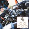 Universeller Ölablassschraube M14x1 5mm Magnetisches Design Wird mit 5 Stück Kupferdichtungen geliefert Für verlängerte Motorlebensdauer