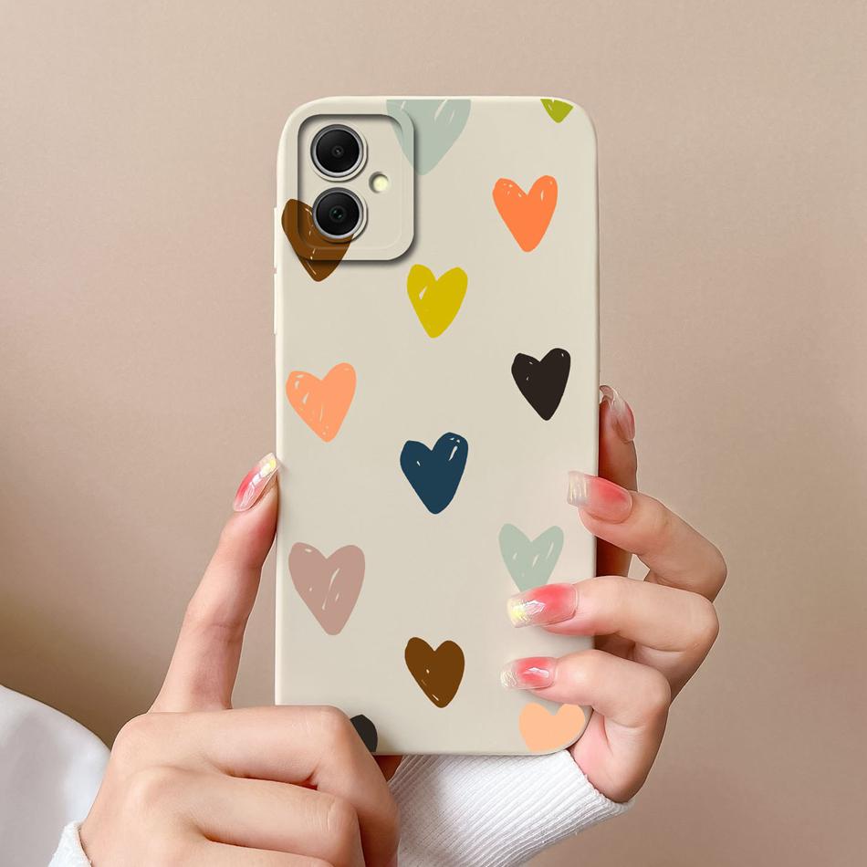 For Samsung Galaxy A05 A05S Phone Cases Simple Unique Soft Liquid Silicone Camera Protection Back Cover For Samsung A 05 Funda