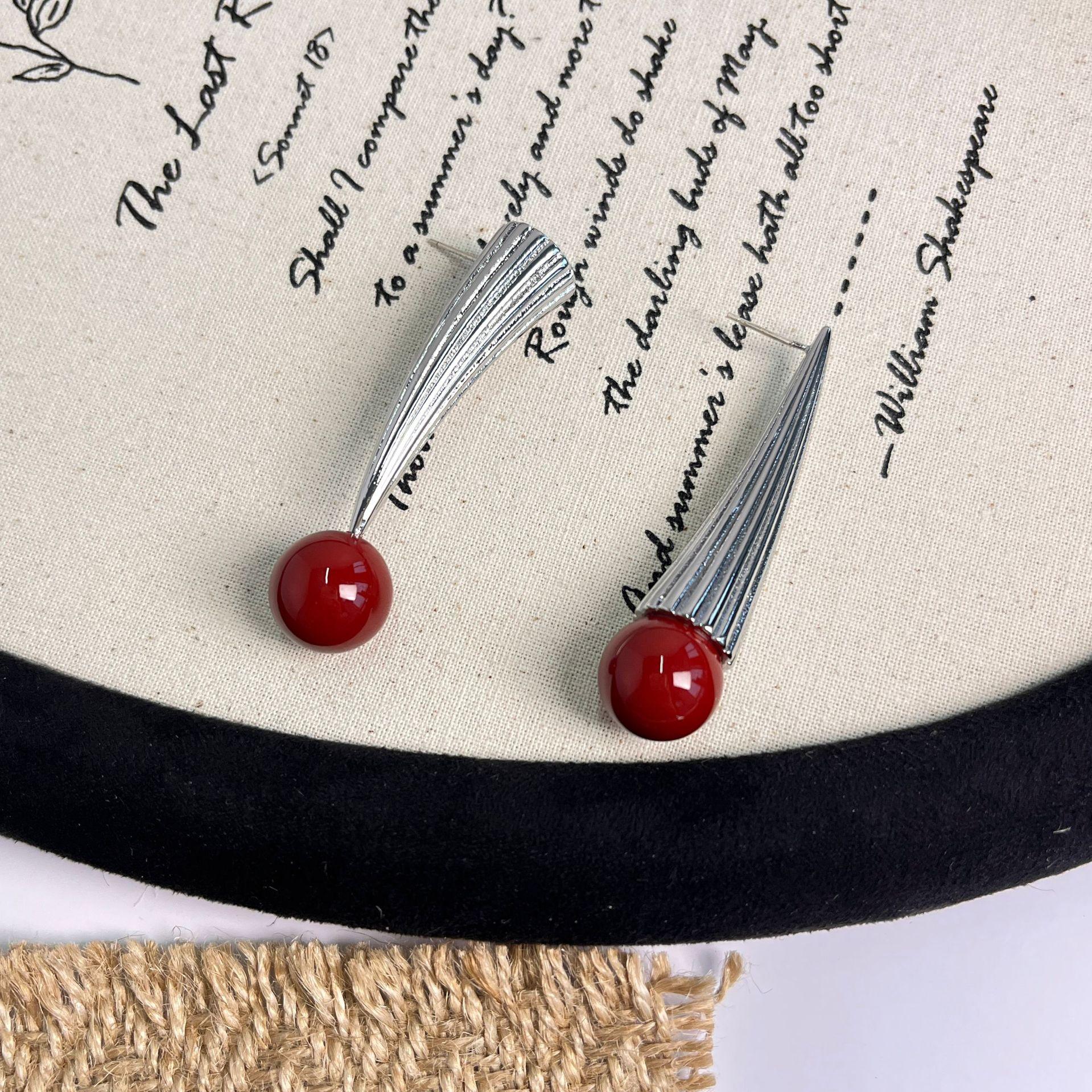 

Модные веерообразные серьги из натурального агата в полоску цирка женские оригинальные темпераментные ретро серьги высокого класса