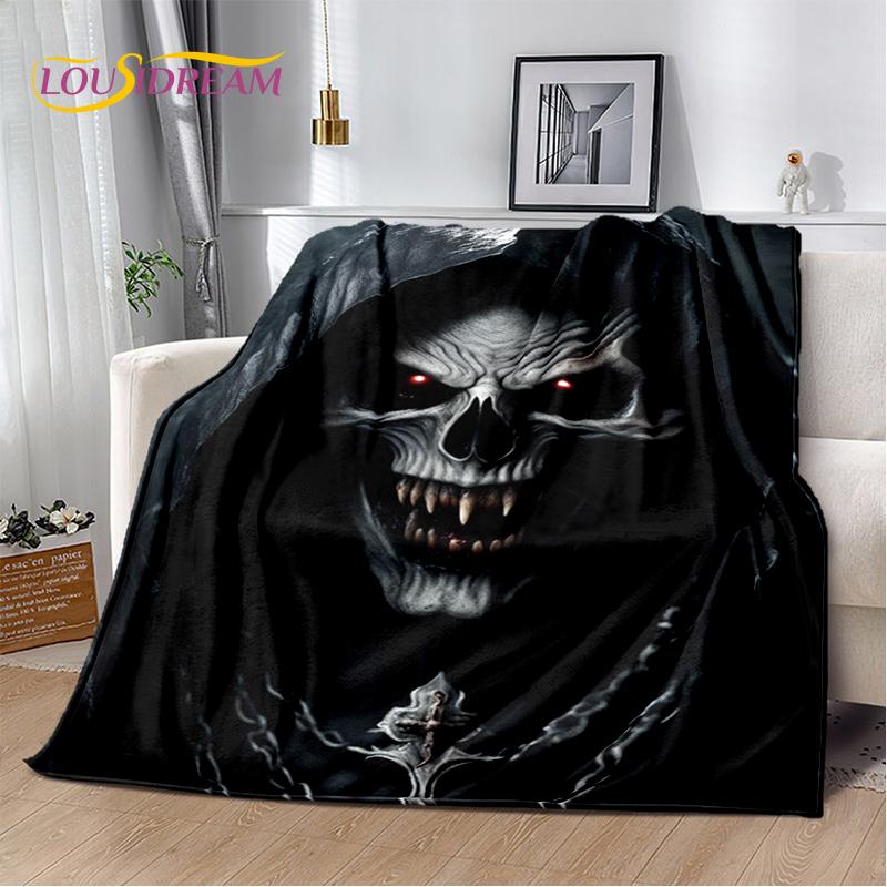 20 Style Gothic Horror Character Skull Ghost Spirit Soft Blanket,Soft Throw Blanket for Home Bedroom Bed Sofa Picnic Travel Gift