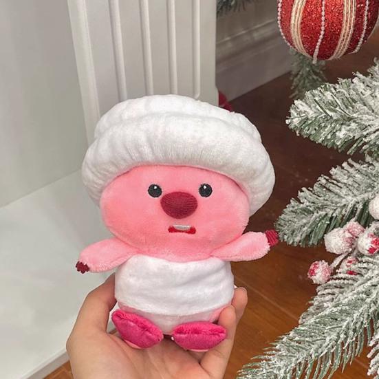 Cartoon Beaver Plush Pendant Figure Plushies Ornament Cute Soft Cotton Stuffed Animal Doll Hanging Anime Pink Beaver Plush