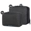 Nordace Travel Packing Organizer Unisex 2 Packing Cubes 1 Wash Pouch Durable Waterproof Set, - & - & (Black)