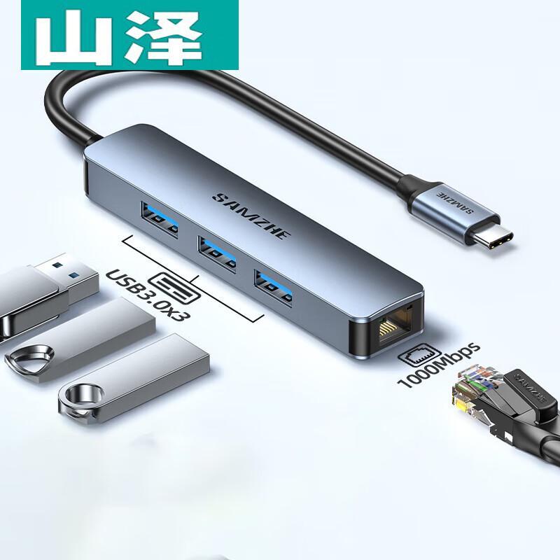 Shan Ze HWK08 4-in-1 Type-C Gigabit Ethernet Hub
