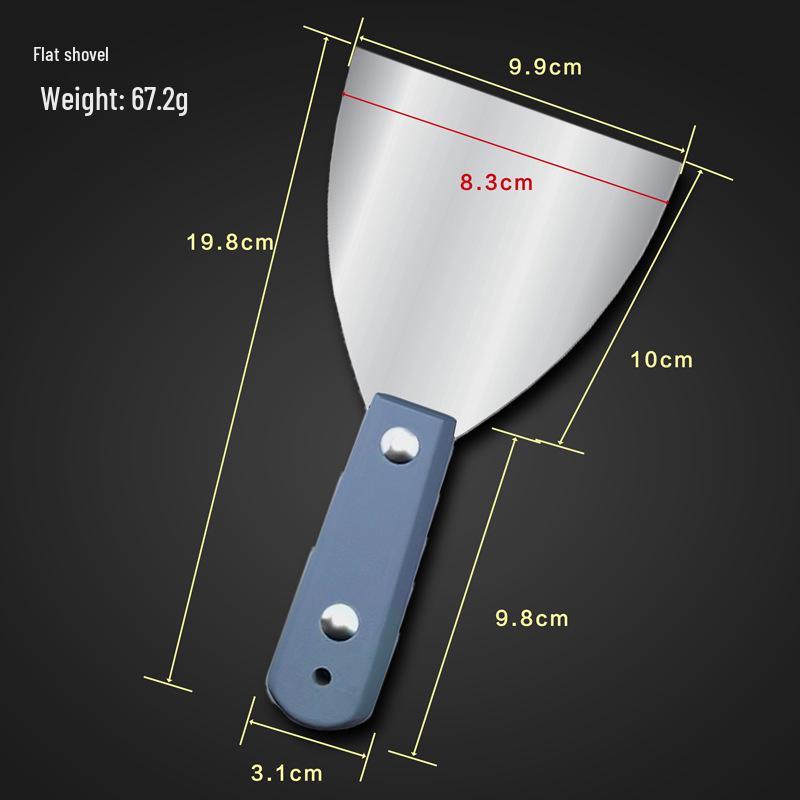 Exterior Wall Glue & Caulk Scraper - Metal Blade for Glass, Structural Adhesive, Curtain Wall Edging, and Grouting.
