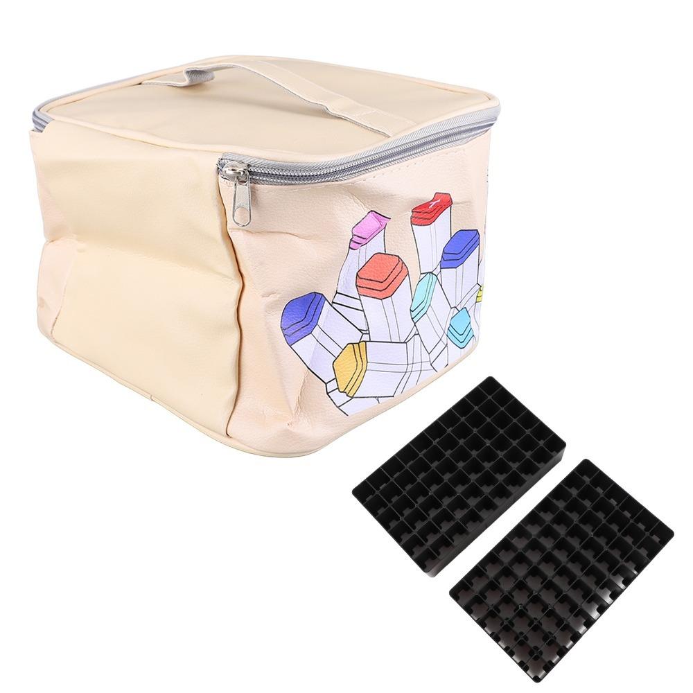 120 Fächer PU-Leder Stifteetui Tragbarer Organizer Farbstift Tasche Kunstbedarf Aufbewahrung
