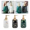 Ceramic Soap Dispenser Bath Lotion Pump Hand Shower Gel Marbling Shampoo Bathroom Kitchen 350ml