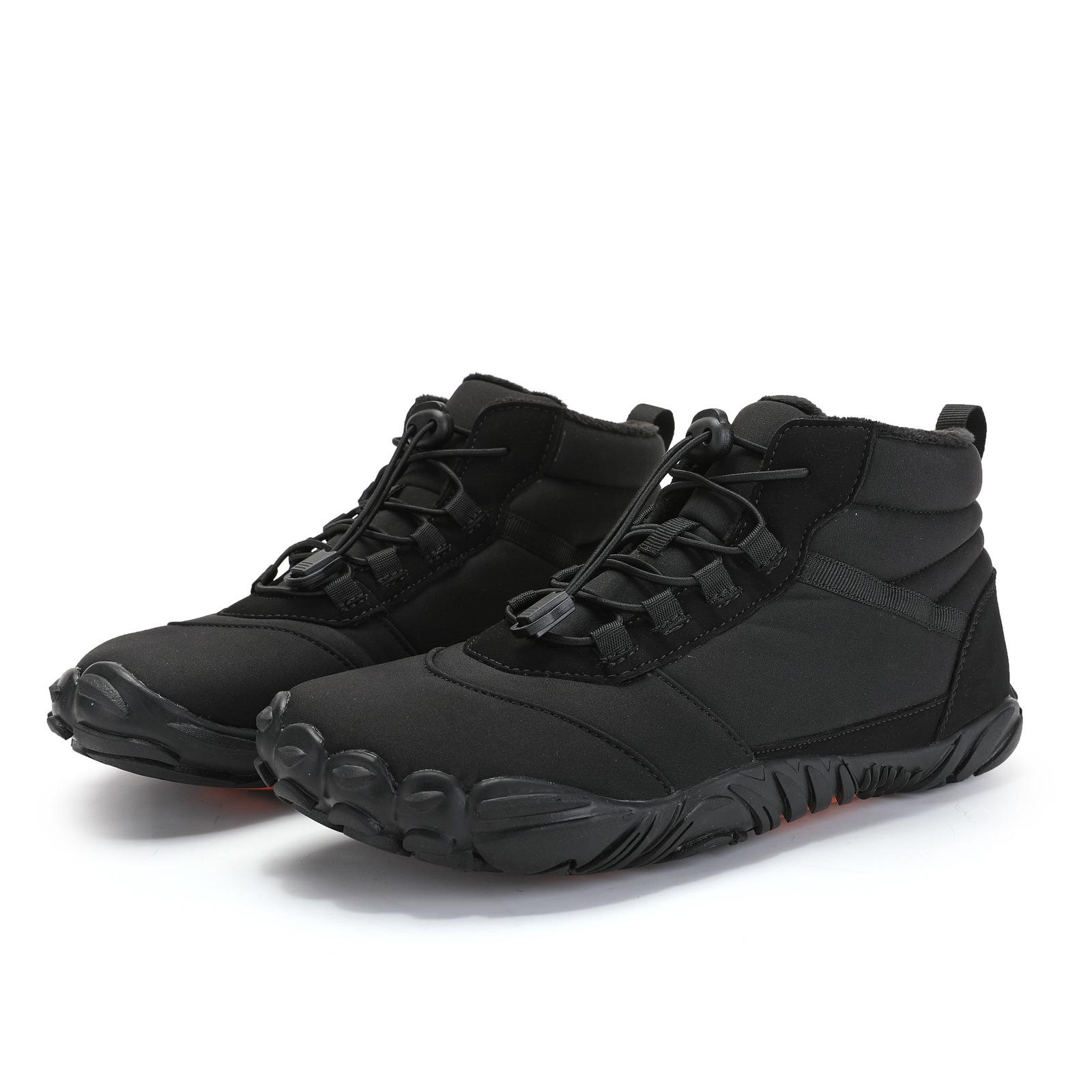 

Fleece-Lined Hiking Boots for Men and Women Snow Boots Anti-Slip Stream-Crossing Shoes 36