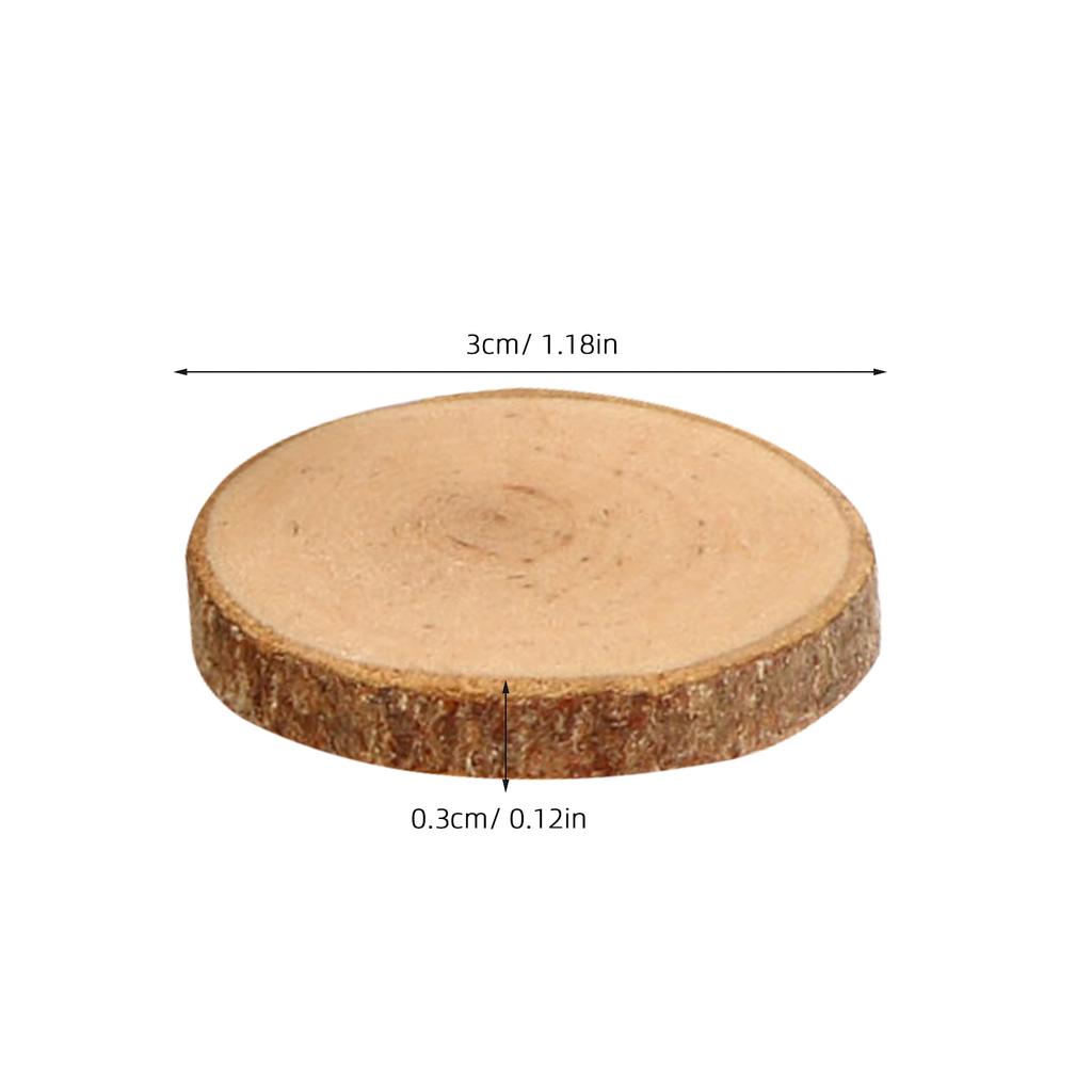 1Set Wood Slices Round Bark Shapes 3-4Cm DIY Handmade Wedding Decor Photo Props Wall Decoration Crafts Wooden Circles