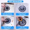 2 Pack - 3 in 1 Kitchen Sink Drain Strainer, 304 Stainless Steel Bounce Core Sink Stopper with Basket Filter Pop-up Sink Plug for Standard 3-1/2 Inch