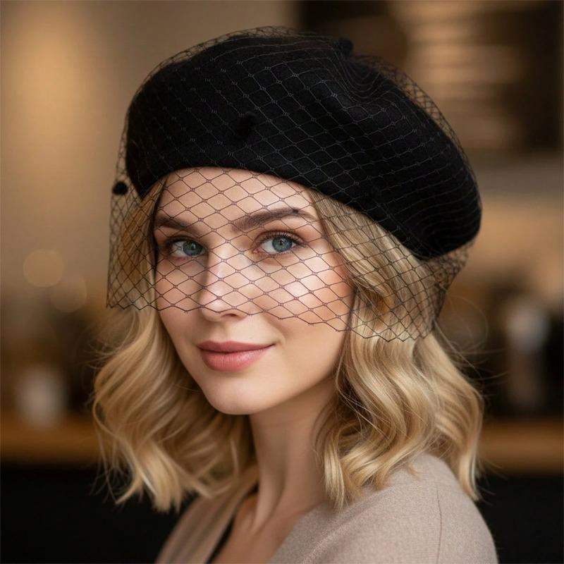1pc Versatile Solid Minimalist Beret Hat for Women,French Style Artist Hat Elegant Fall Winter Painter Hat,Casual Christmas Gift