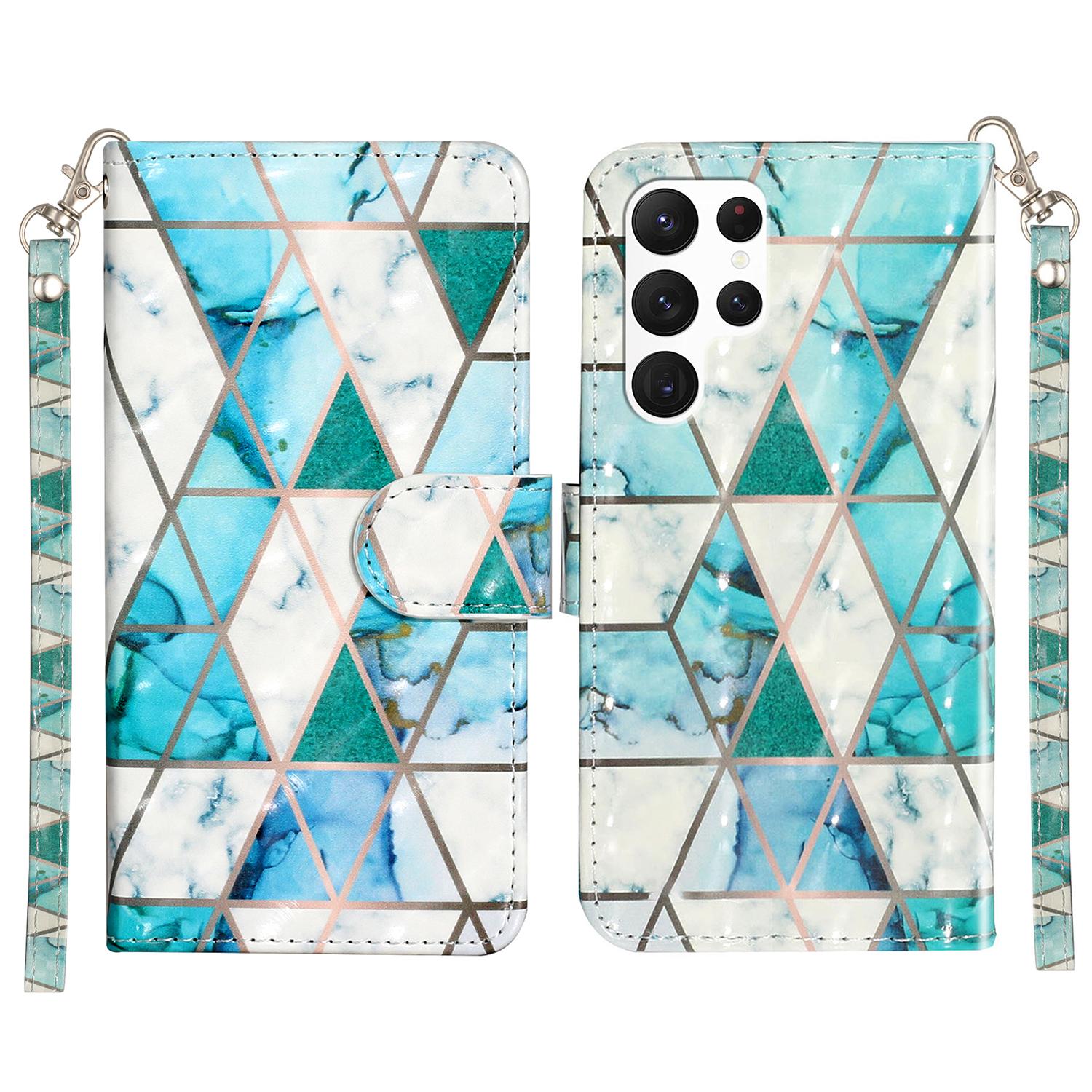 For Samsung Galaxy S25 Ultra Case 3D Pattern Printed Phone Leather Phone Cover D