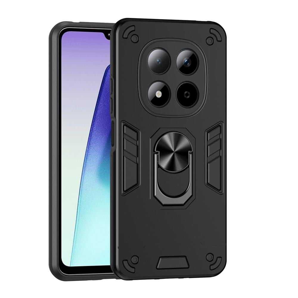 

Для Xiaomi Redmi Note 15 Pro 5G Чехол Противоударный Броня Магнитный Держатель-Кольцо Задняя Крышка для Redmy Note15Pro Защита Объектива Чехлы Redmi Note 15 Pro 5G чёрный