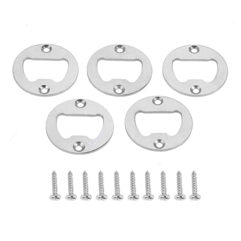 10 or 5 Pcs Silver 40mm Bottle Opener Insert Wine Beer Opener Bar Drinking Accessories Home Kitchen Party Supplies with Screws