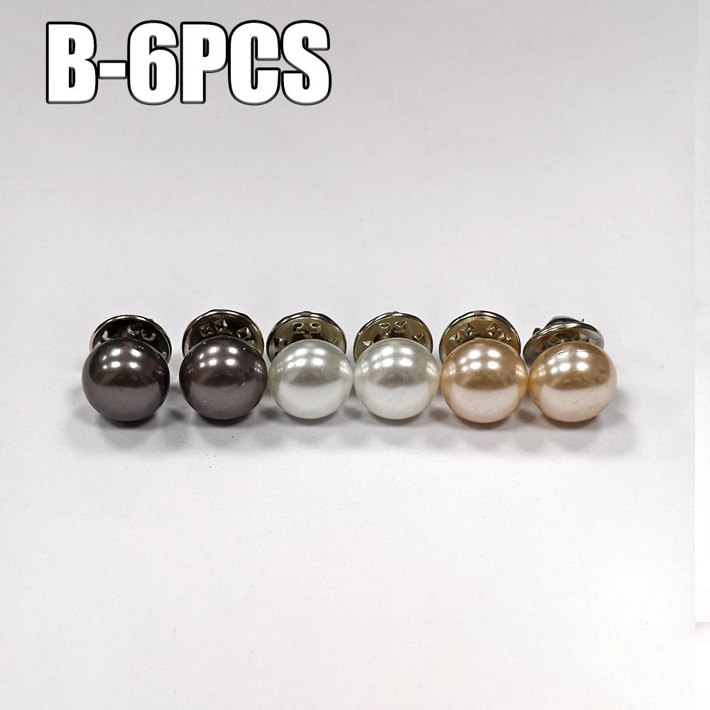 Pearl Button Pins Women Shirt Brooch Buttons Free Sewing Detachable Cover Up Button Pins Shoes Hats Cloth DIY Sewing Crafts