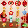 4pcs/set Colorful Paper Hanging Pendants Traditional New Year Window Stickers  Chinese Nwe Year