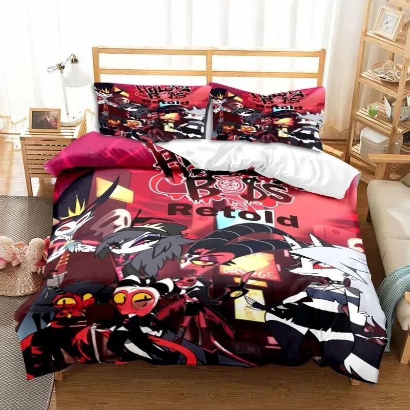 

Helluva Boss Пододеяльник Наволочка Постельное белье Взрослый Мальчик Девочка Украшение для спальни Детский подарок Односпальный Двуспальный размер EU single(135x200cm)