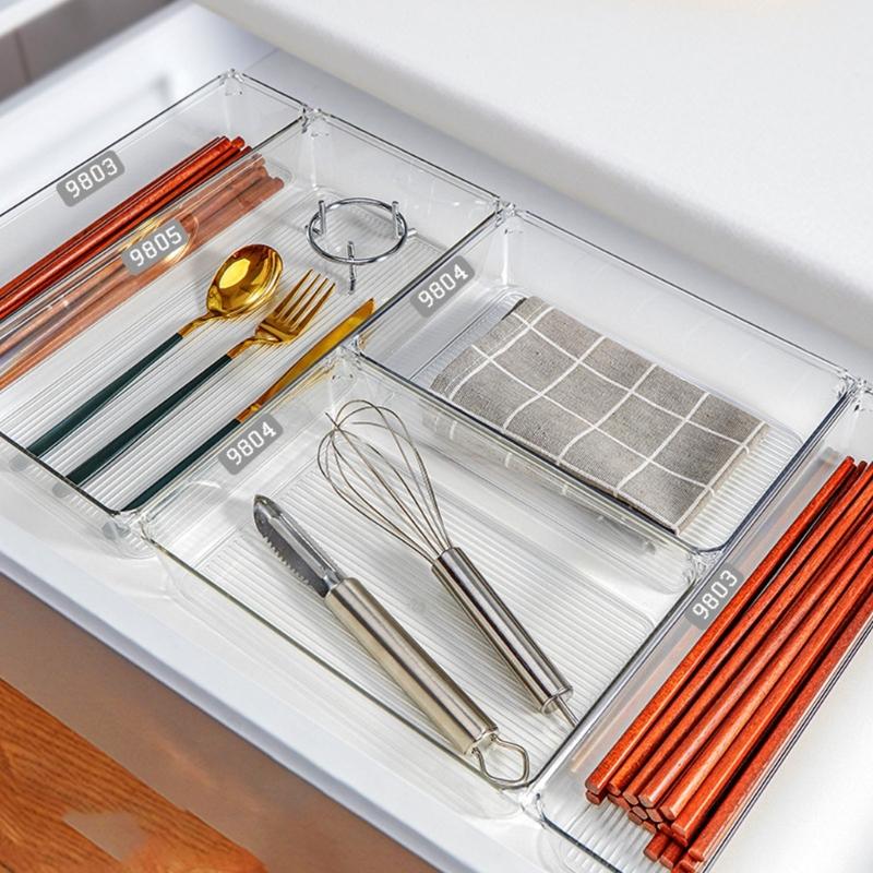 Delicate Bathroom Vanities Tray Organizers Functional Clear Organization Drawers Versatile Storage Solution for Home Use
