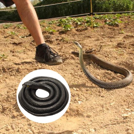 1 Set 120CM Snake Prank Toy with 100M Clear Line Clip PVC Simulated Colorful Snake On A Rope Teasing Friends Tricky Props Party Gag Gift