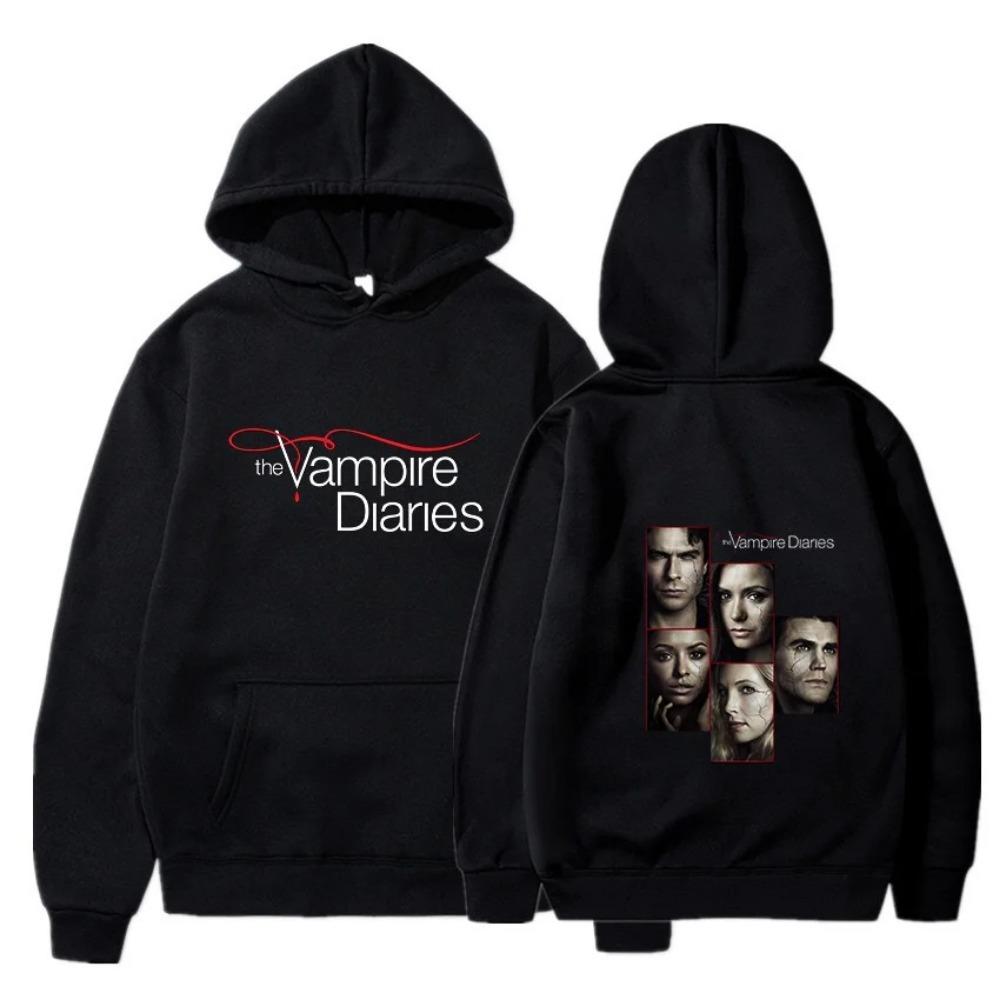 Classic American TV Series The Vampire Diaries Peripherals Hoodies Women Harajuku Pullovers Streetwear Fashion Sweatshirt