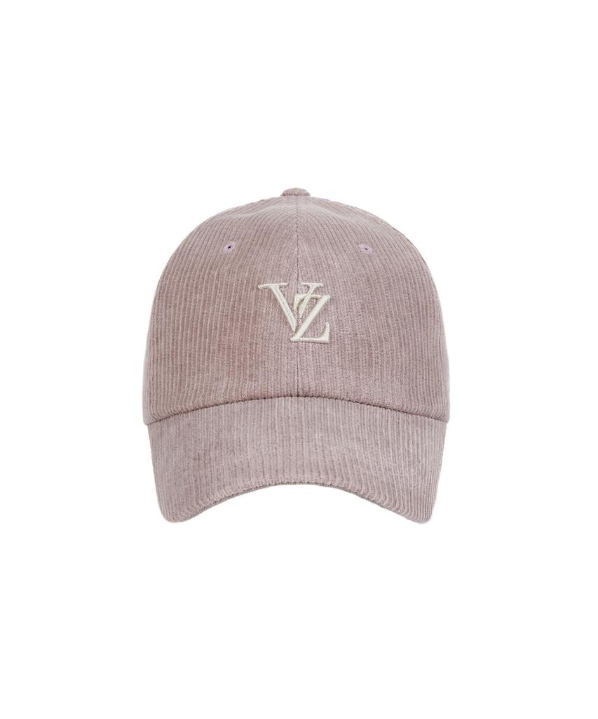 Bajal 3D Monogram Pigment Washed Corduroy Oversized Ball Cap Pink