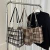 Trendy Street Style Large Nylon Tote Bag For College Students With Magnetic Closure
