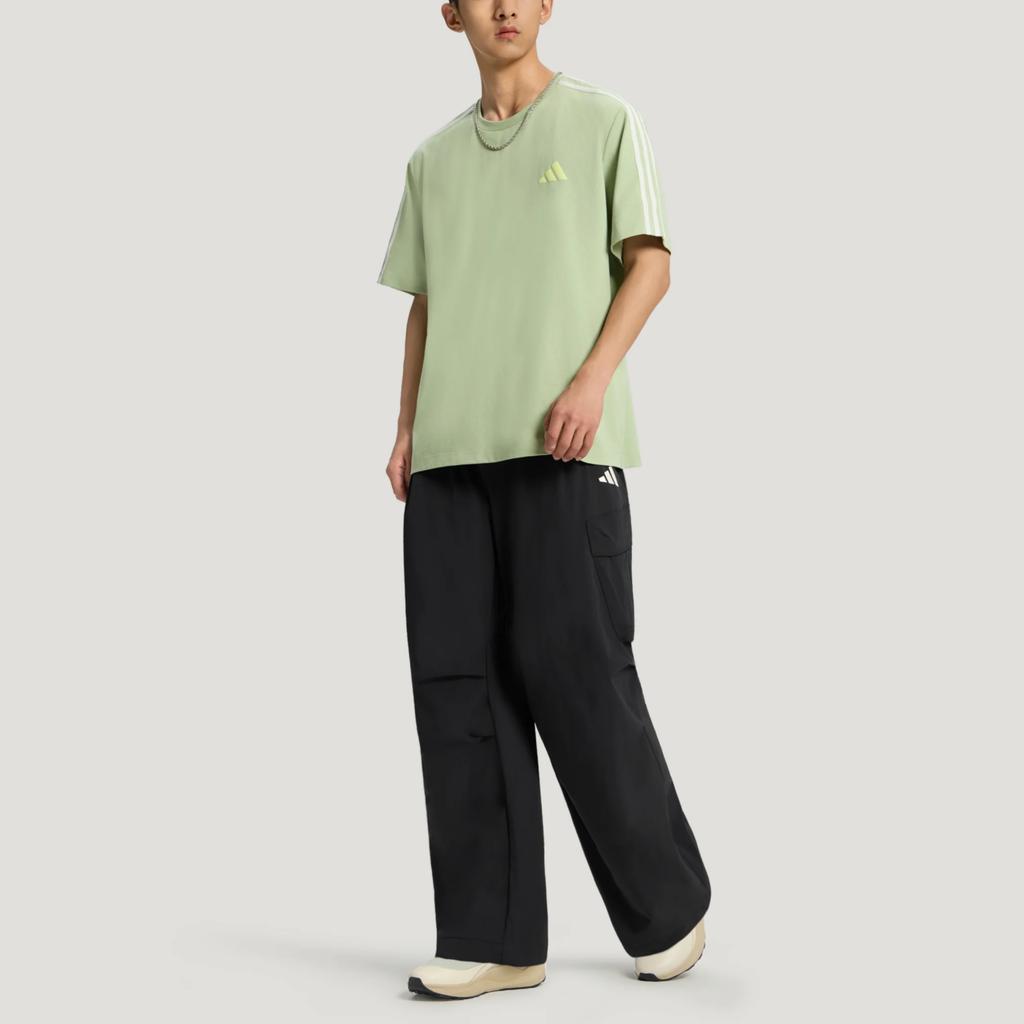 Adidas Cargo Woven Water-Resistant Loose Fit Wide-Leg Sports Striped Work Pants Men Pants LE1266