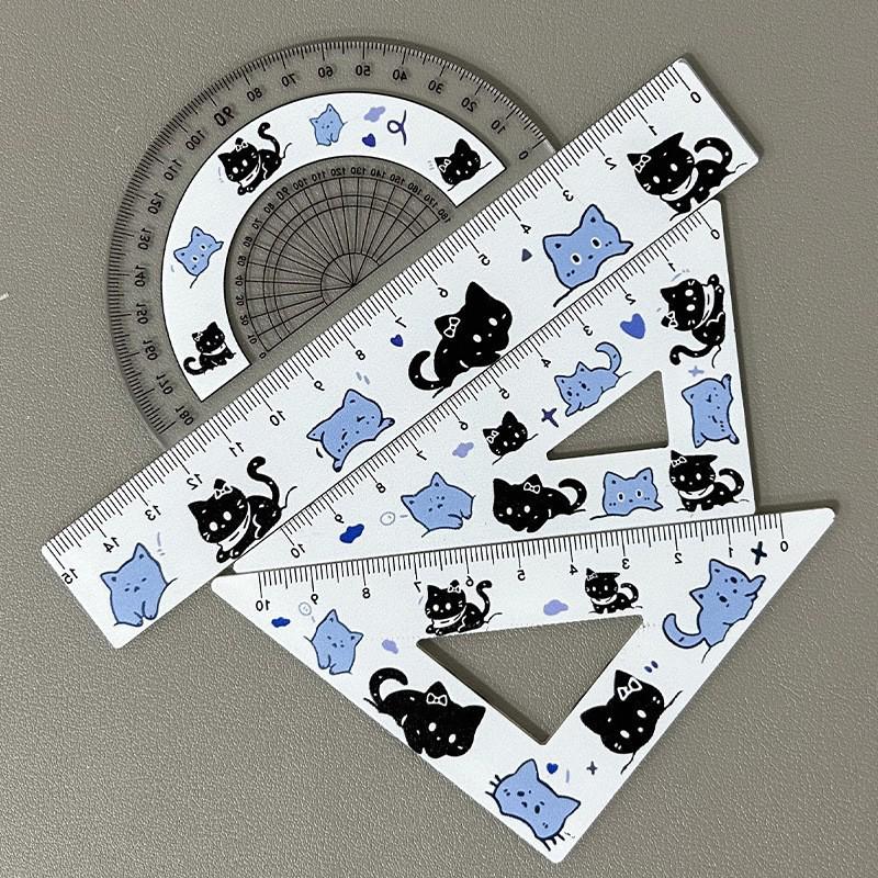Snowy Kitten Flip-Top Pencil Case - Large, Multi-functional Cartoon Cute Stationery Organizer